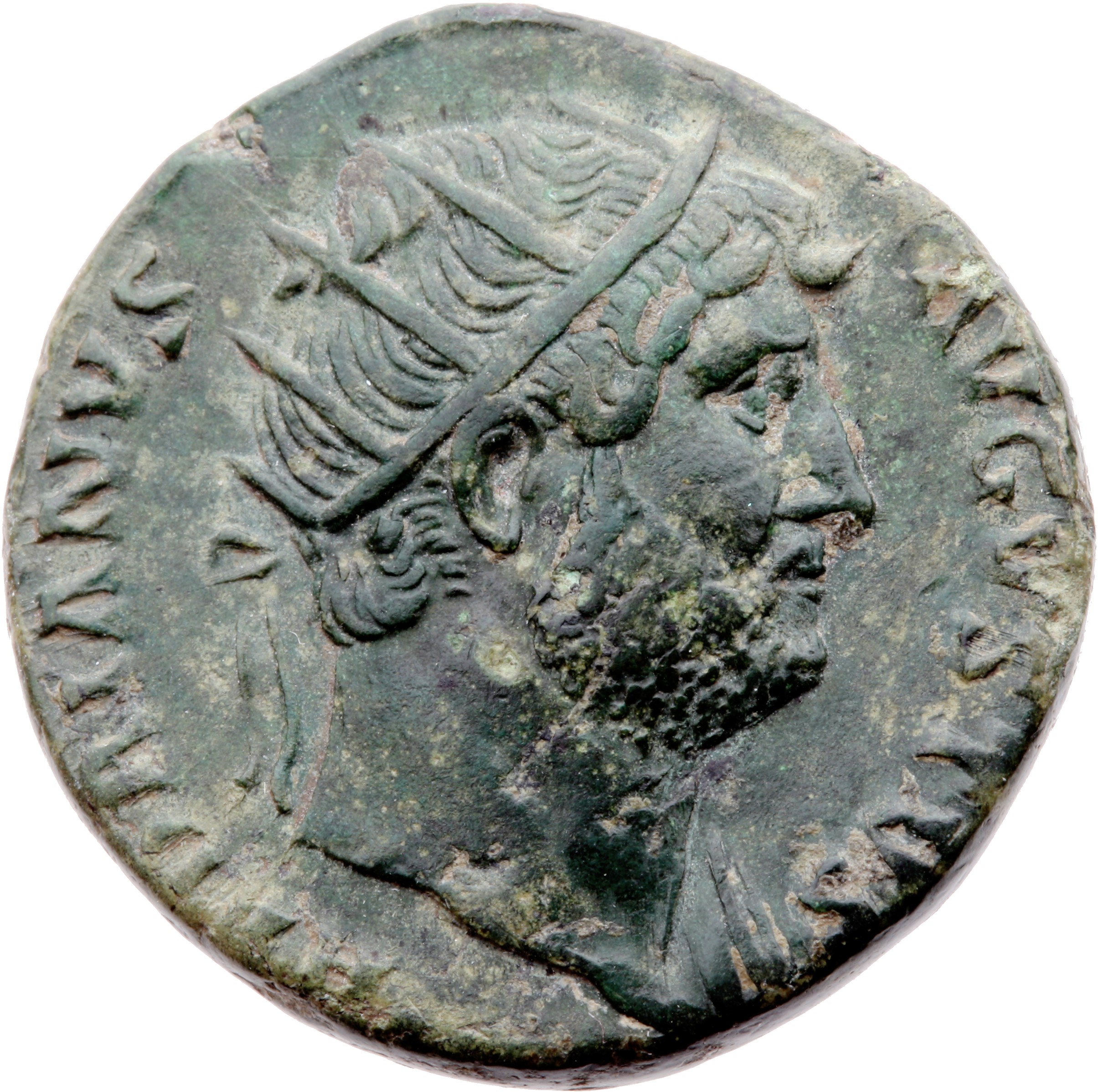 RIC II, Part 3 (second edition) Hadrian 832 Hadrian obverse, Head of Hadrian, laureate, right