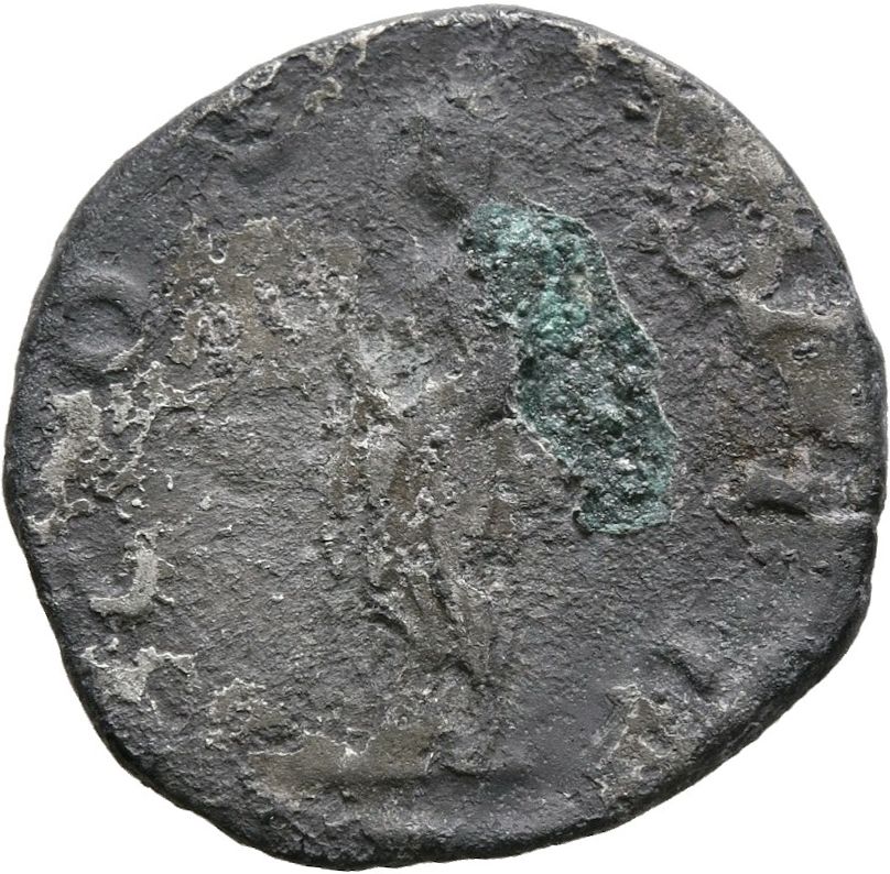RIC II, Part 3 (second edition) Hadrian 846 Hadrian reverse, Pudicitia, veiled, standing left, holding veil and other arm ...