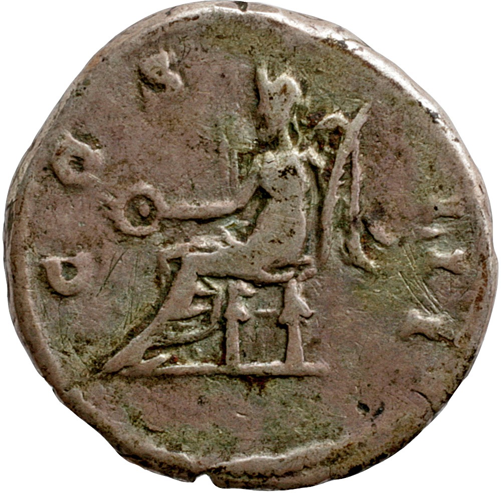 RIC II, Part 3 (second edition) Hadrian 858 Hadrian reverse, Victory, seated left, holding wreath and palm