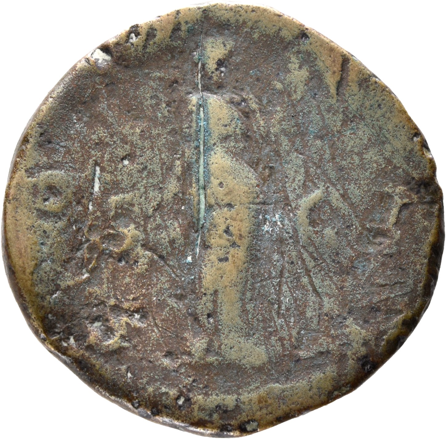 RIC II, Part 3 (second edition) Hadrian 867 Hadrian reverse, Fides standing right, holding corn ears and dish of fruit