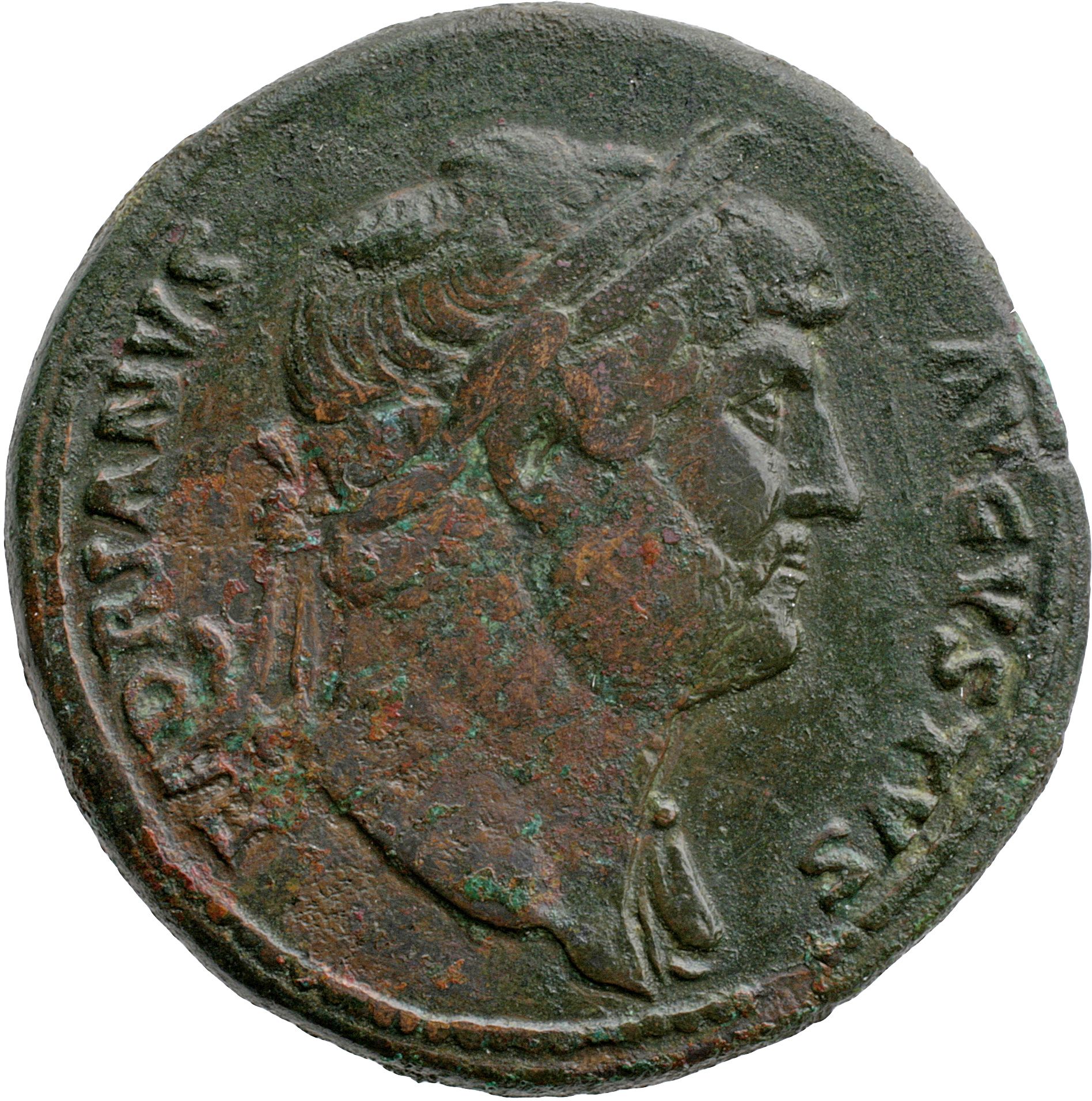 RIC II, Part 3 (second edition) Hadrian 870 Hadrian obverse, Head of Hadrian, laureate, right