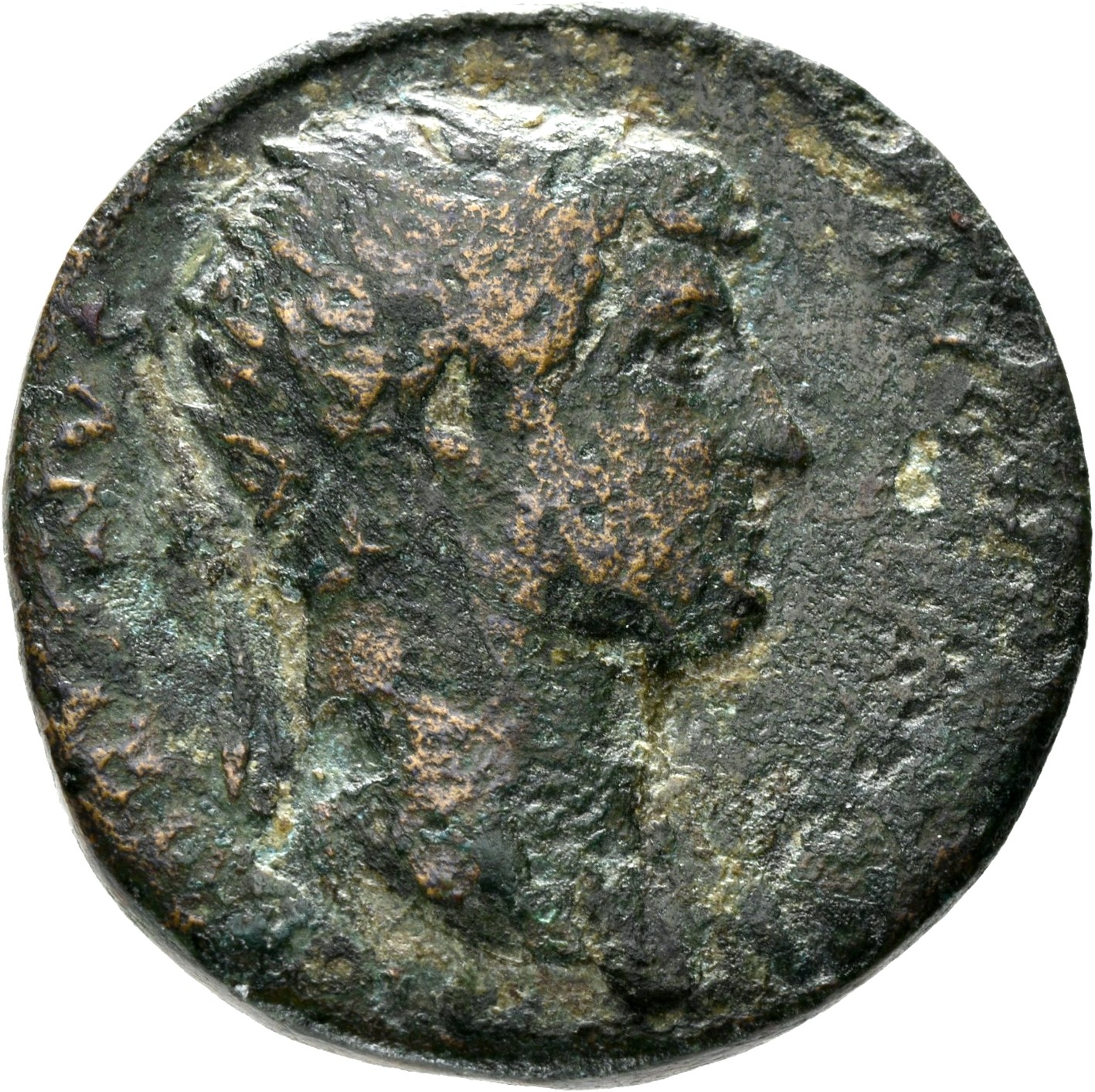 RIC II, Part 3 (second edition) Hadrian 877 Hadrian obverse, Head of Hadrian, laureate, right