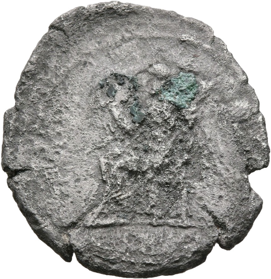 RIC II, Part 3 (second edition) Hadrian 916 Hadrian reverse, Victory seated left, holding wreath and palm