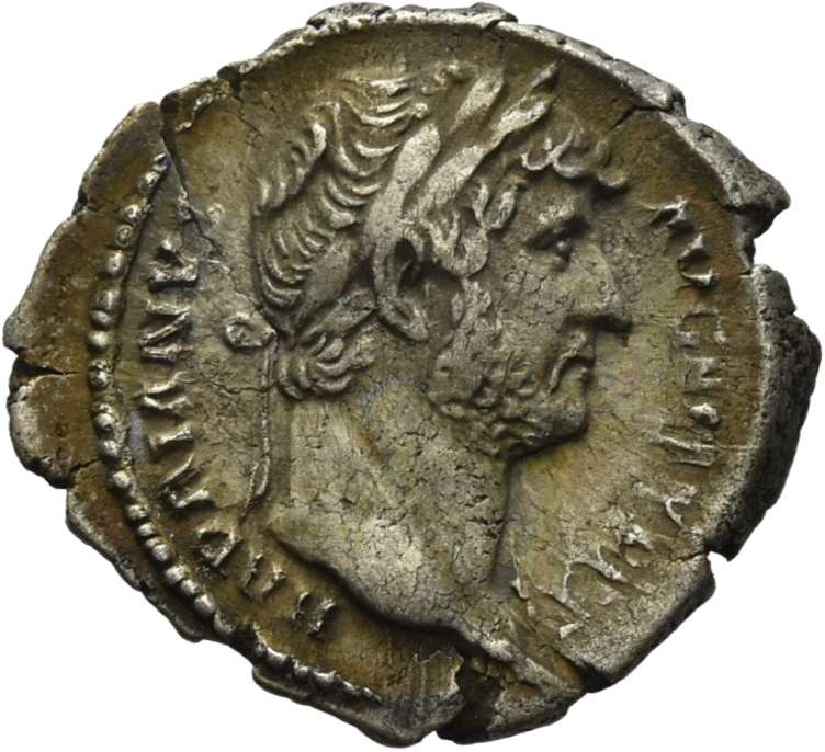 RIC II, Part 3 (second edition) Hadrian 926 Hadrian obverse, Head of Hadrian, laureate, right