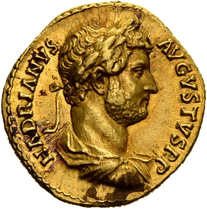 RIC II, Part 3 (second edition) Hadrian 930 Hadrian obverse, Bust of Hadrian, laureate, draped and cuirassed, right, viewe...
