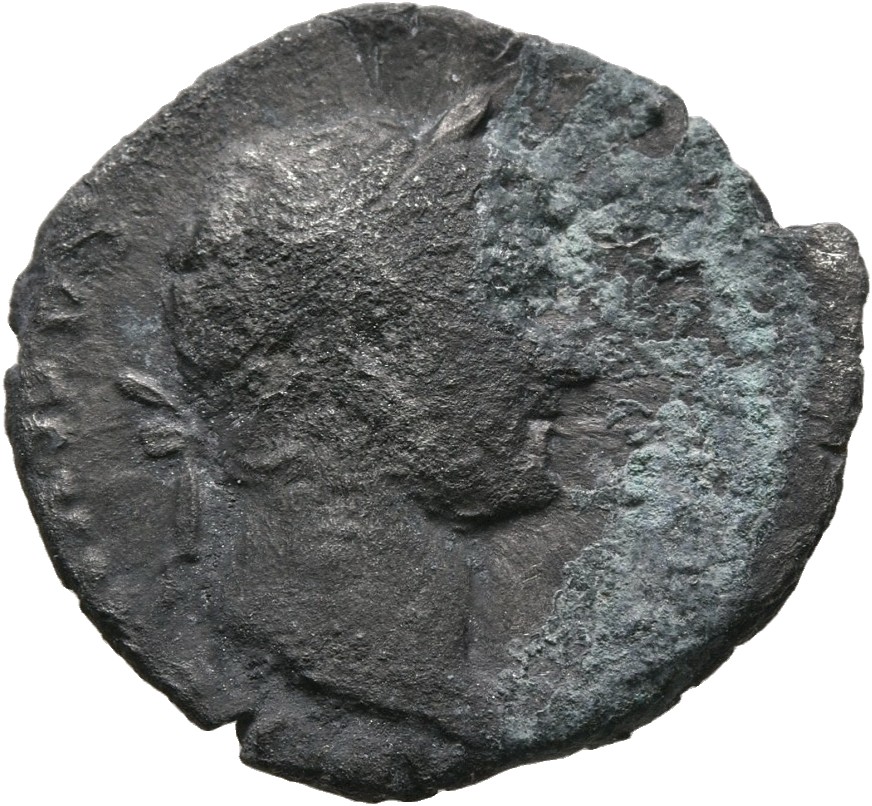 RIC II, Part 3 (second edition) Hadrian 936 Hadrian obverse, Head of Hadrian, laureate, right