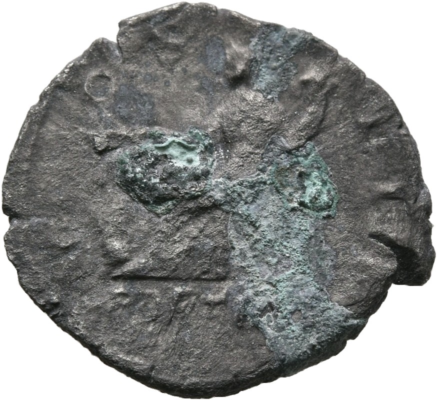 RIC II, Part 3 (second edition) Hadrian 936 Hadrian reverse, Fortuna seated left, holding rudder on globe and cornucopia
