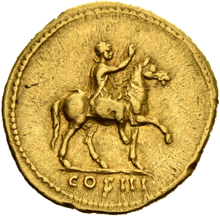 RIC II, Part 3 (second edition) Hadrian 945 Hadrian reverse, Hadrian riding right, raising hand