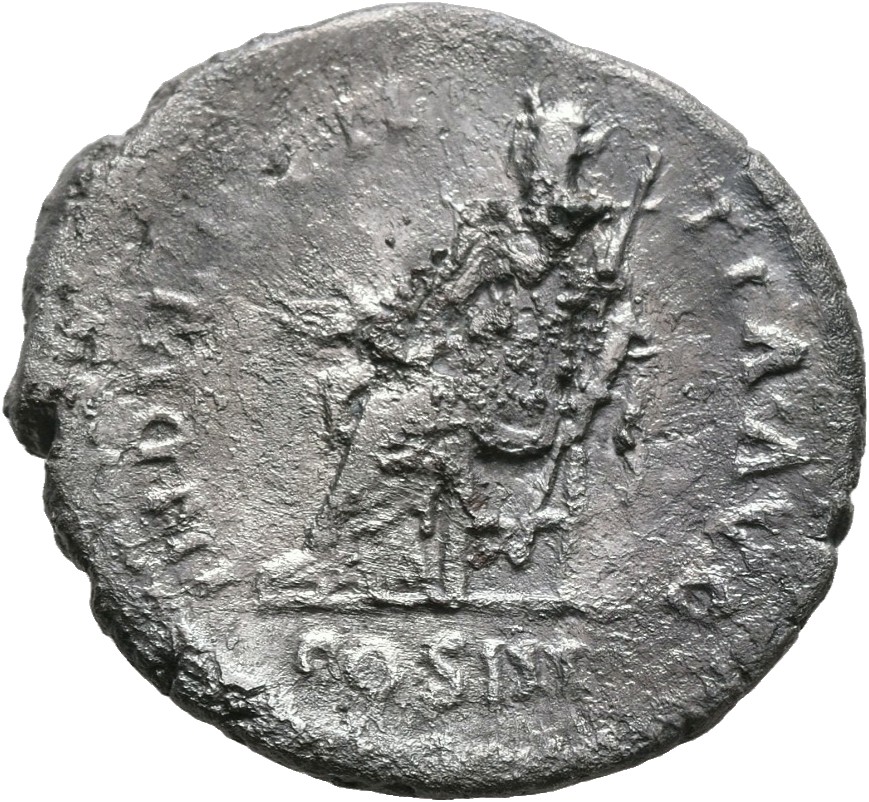 RIC II, Part 3 (second edition) Hadrian 953 Hadrian reverse, Indulgentia seated left, extending hand and holding sceptre
