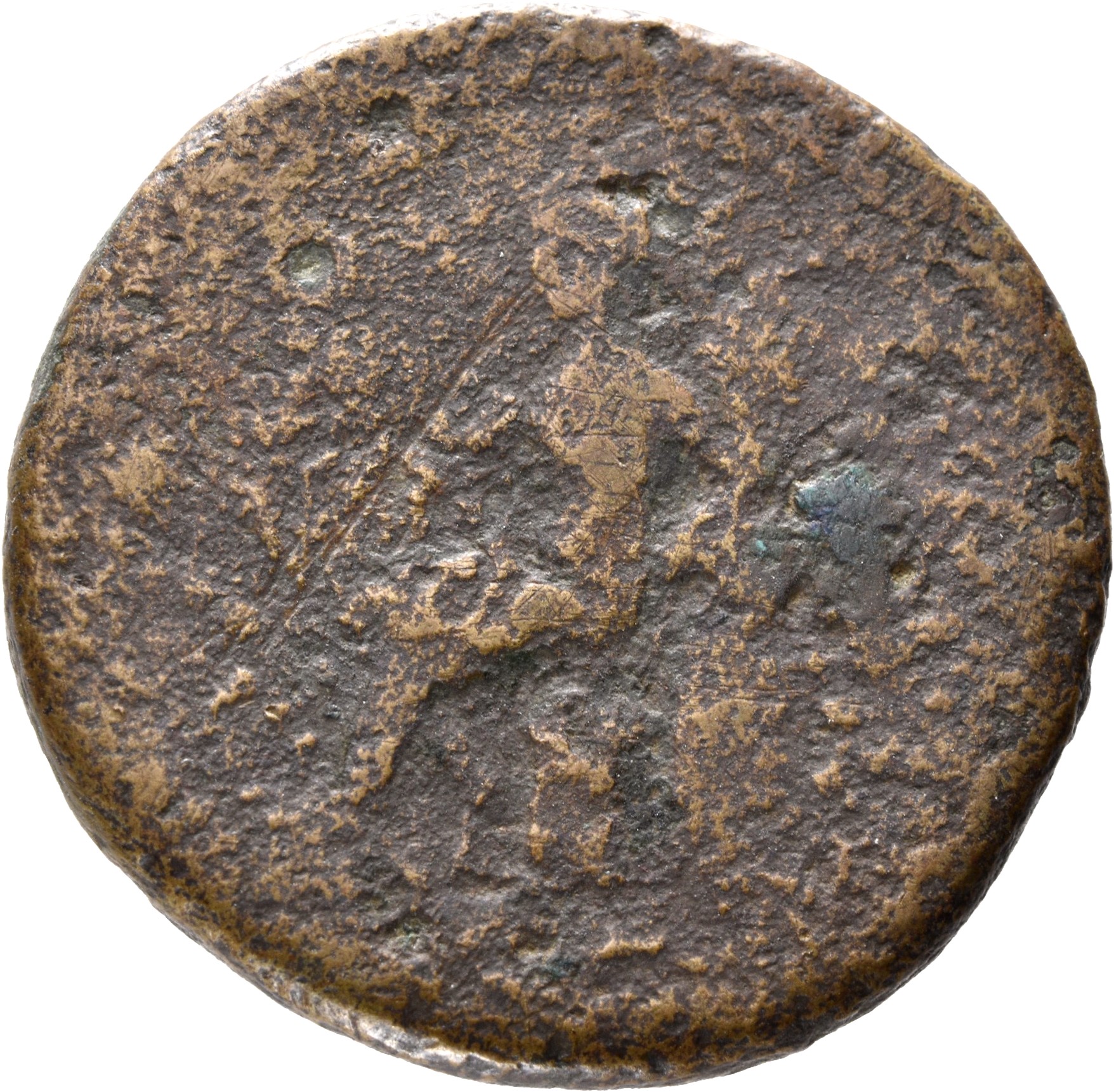 RIC II, Part 3 (second edition) Hadrian 977 Hadrian reverse, Fortuna seated left, holding rudder and cornucopia