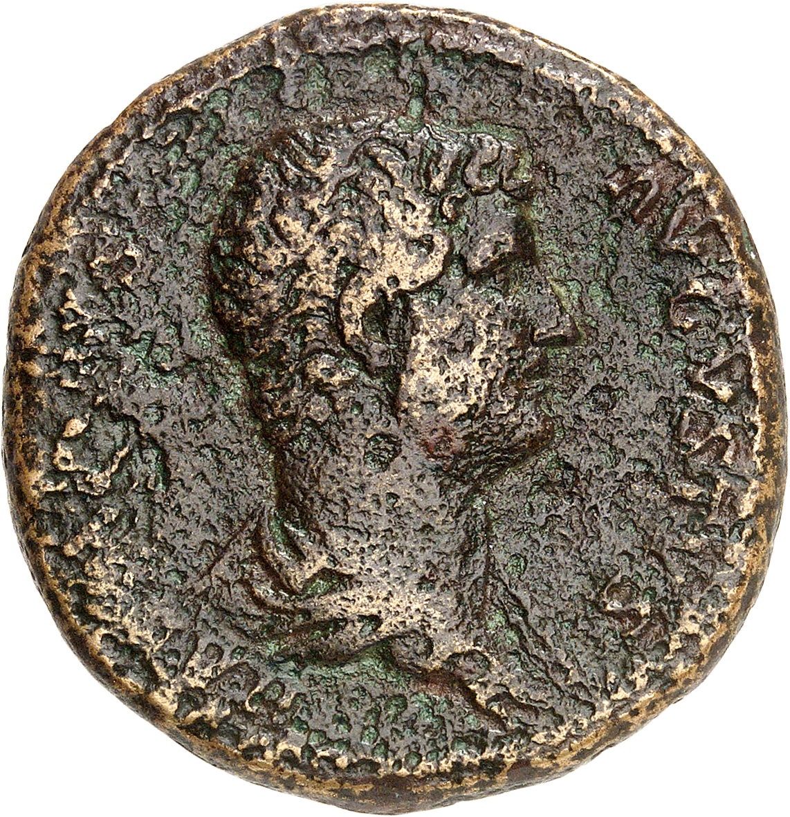 RIC II, Part 3 (second edition) Hadrian 979 Hadrian obverse, Bust of Hadrian, laureate, draped, right, viewed from rear or...