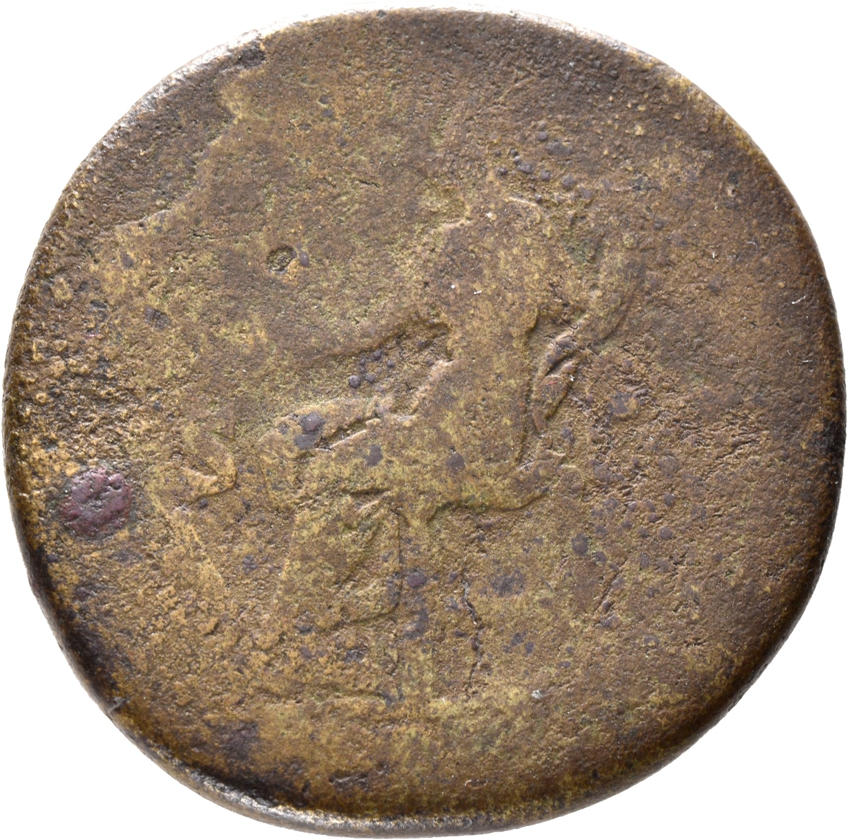 RIC II, Part 3 (second edition) Hadrian 979 Hadrian reverse, Fortuna seated left, holding rudder and cornucopia