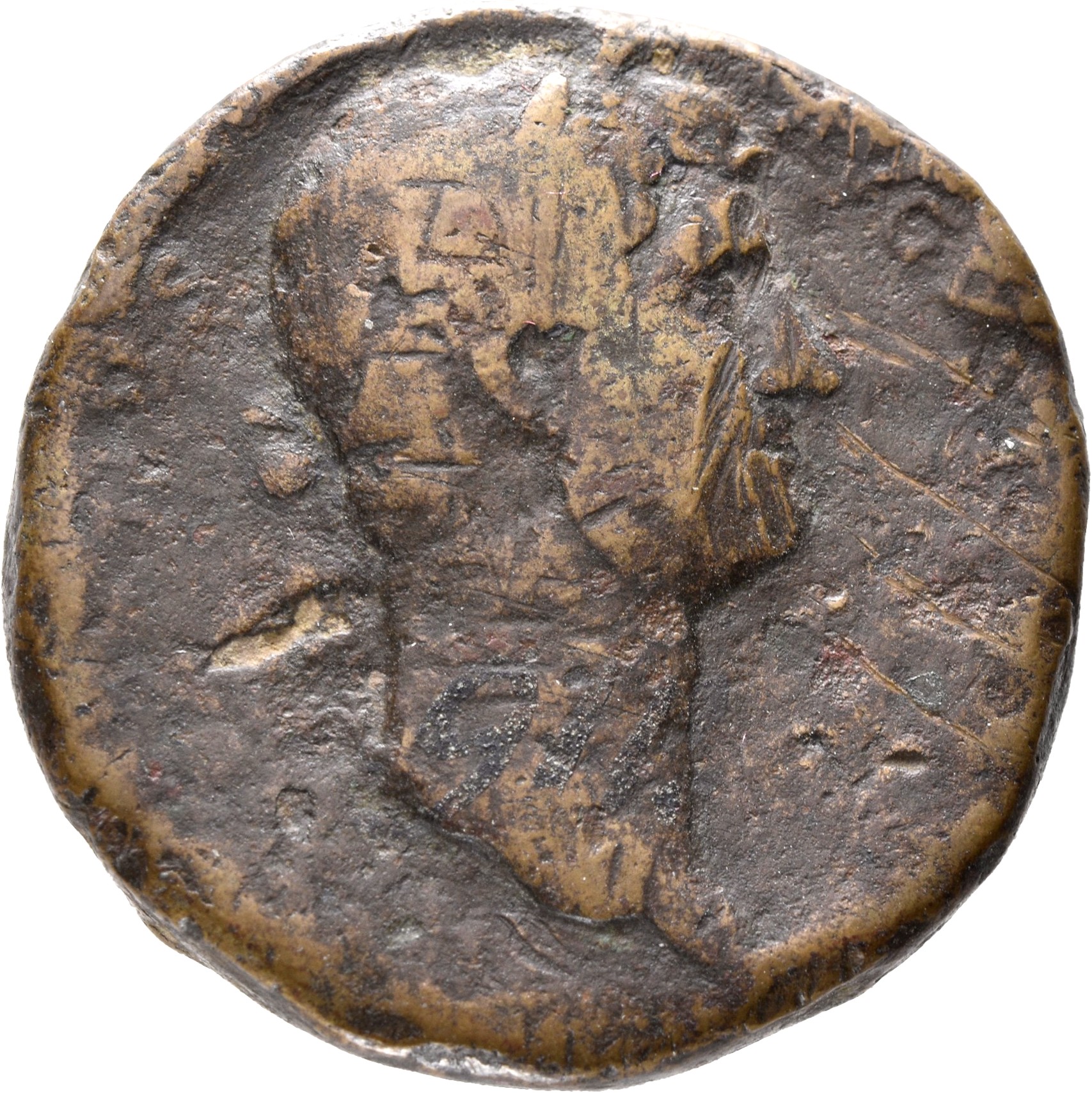 RIC II, Part 3 (second edition) Hadrian 988 Hadrian obverse, Head of Hadrian, laureate, right