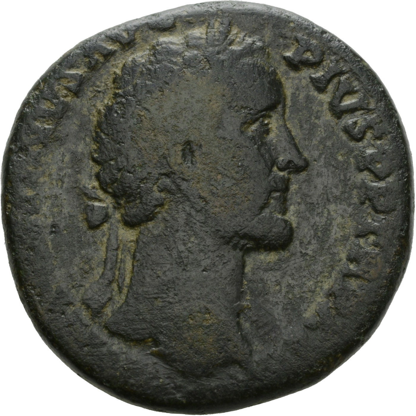 RIC III Antoninus Pius 1004 Antoninus Pius obverse, Head of Antoninus Pius, laureate, right