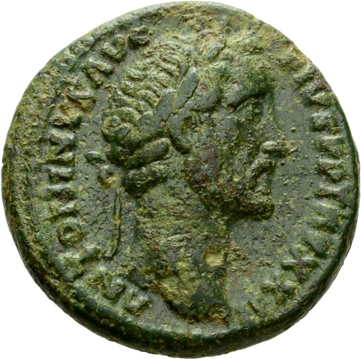 RIC III Antoninus Pius 1023 Antoninus Pius obverse, Head of Antoninus Pius, laureate, right