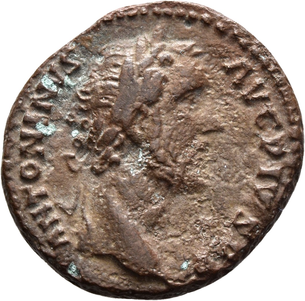 RIC III Antoninus Pius 1052 Antoninus Pius obverse, Head of Antoninus Pius, laureate, right