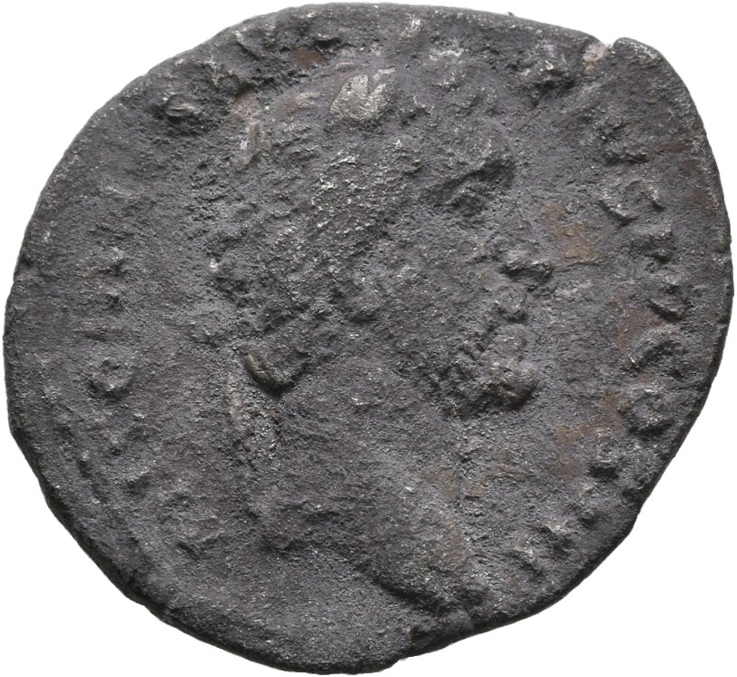 RIC III Antoninus Pius 105Cc Antoninus Pius obverse — Head of Antoninus Pius, laureate, right