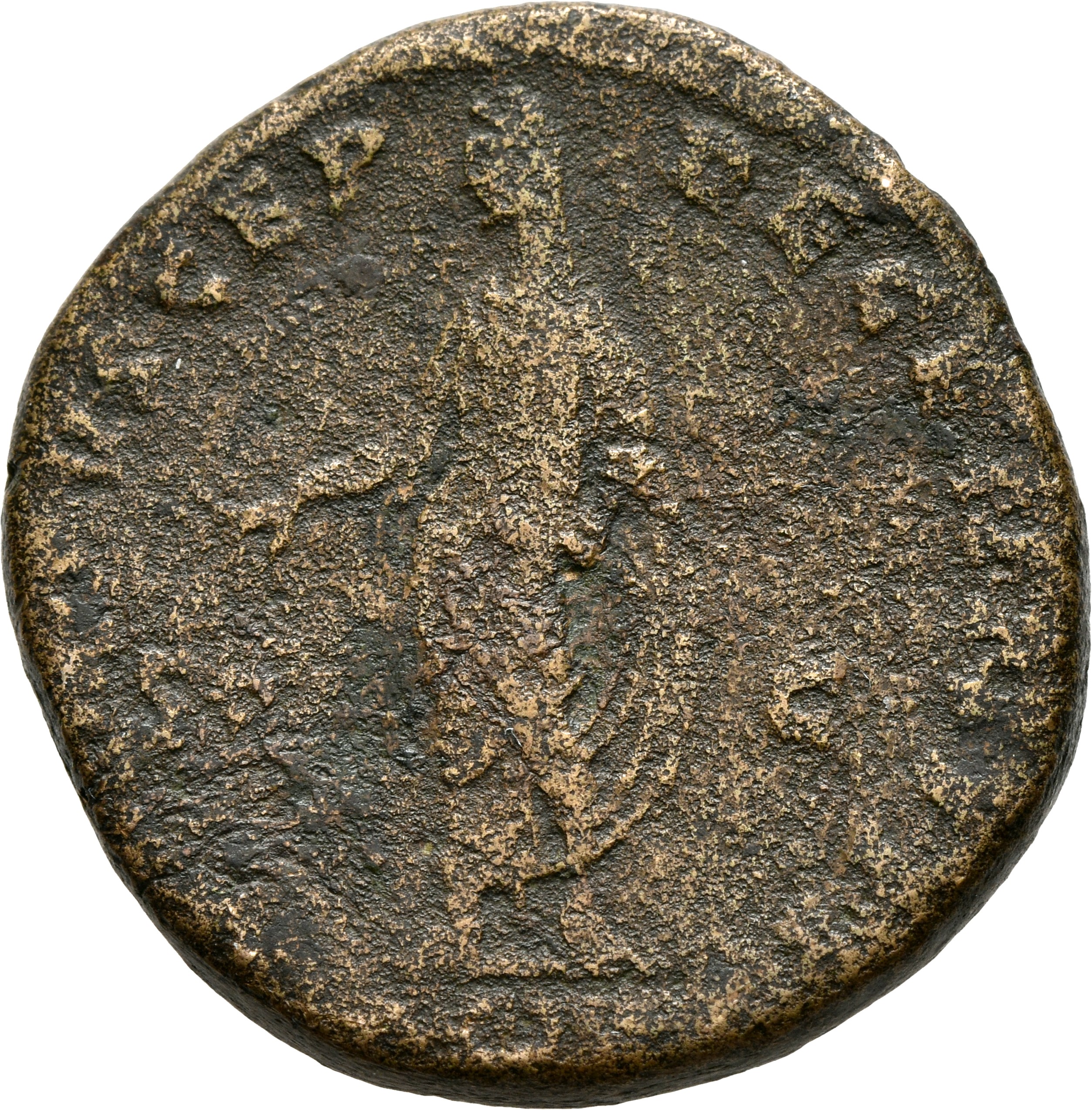 RIC III Antoninus Pius 1063 Antoninus Pius reverse, Antoninus Pius, standing left, sacrificing with patera over tripod, le...