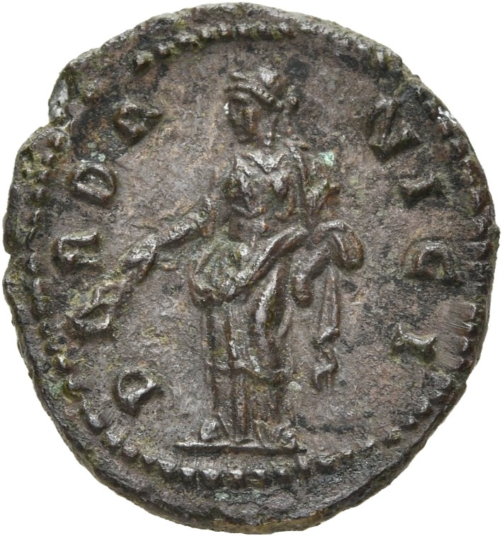 RIC III Antoninus Pius 1068B Antoninus Pius reverse, Woman, standing left, holding ears of corn