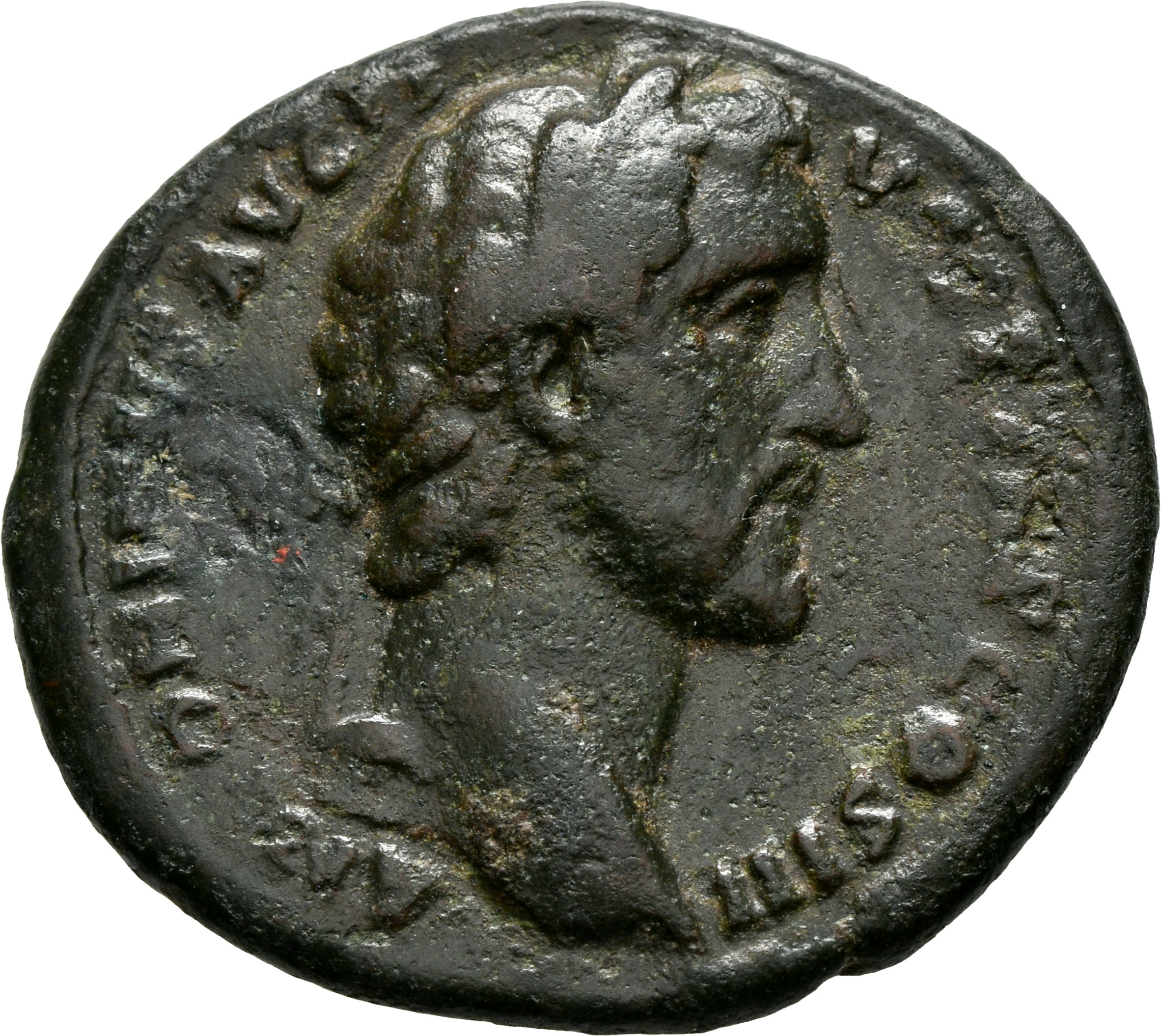 RIC III Antoninus Pius 1070 Antoninus Pius obverse, Head of Antoninus Pius, laureate, right