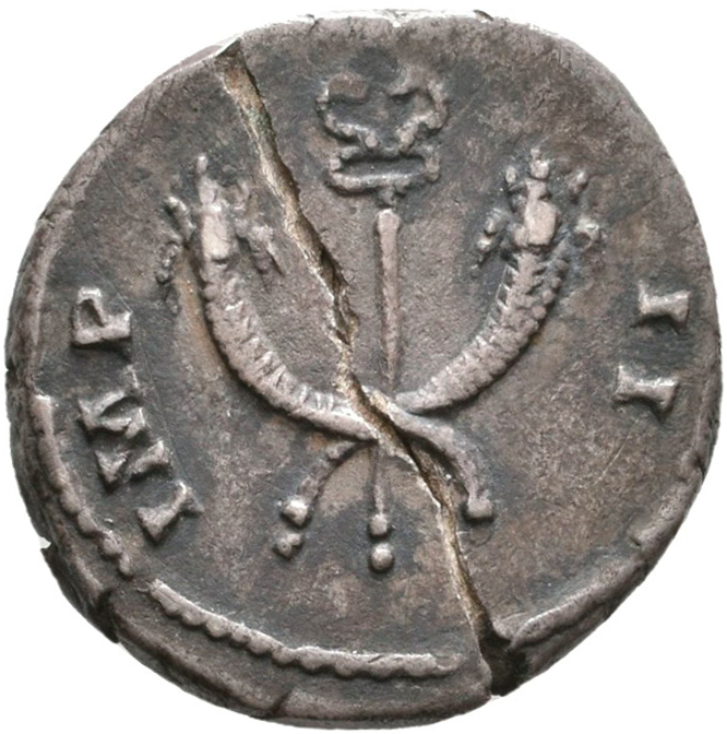 RIC III Antoninus Pius 107A Antoninus Pius reverse, Cadeucus between two cornucopiae
