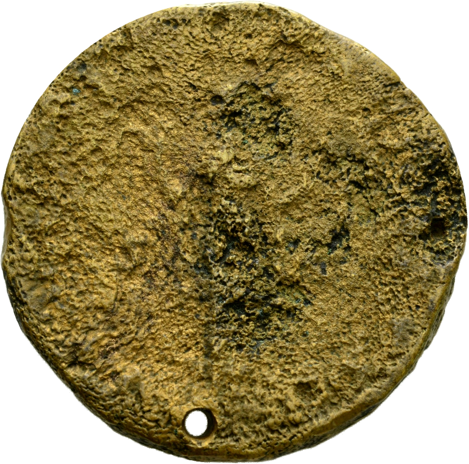 Antoninus Pius reverse — Venus, standing left, holding apple and drawing up robe from left shoulder