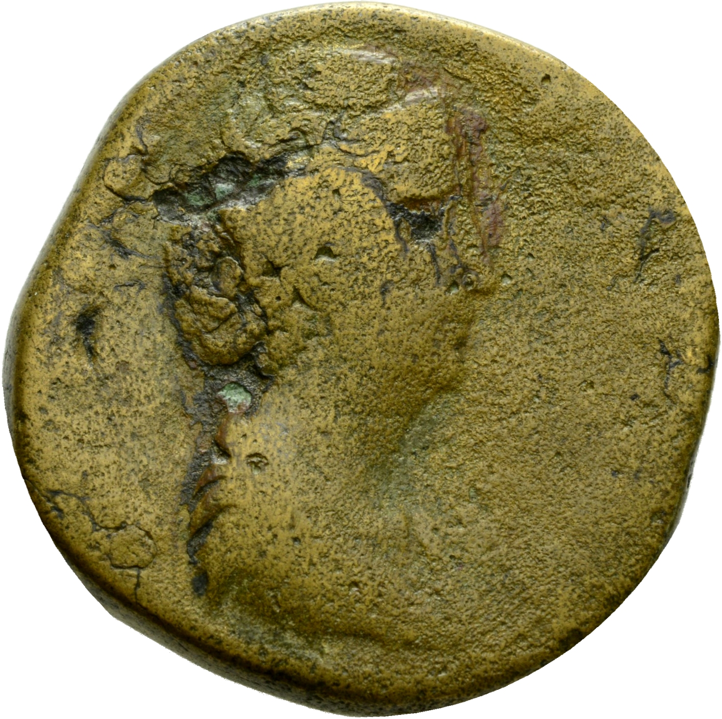 RIC III Antoninus Pius 1083 Antoninus Pius obverse, Bust of Faustina the Elder, draped, right, hair elaborately waved and ...