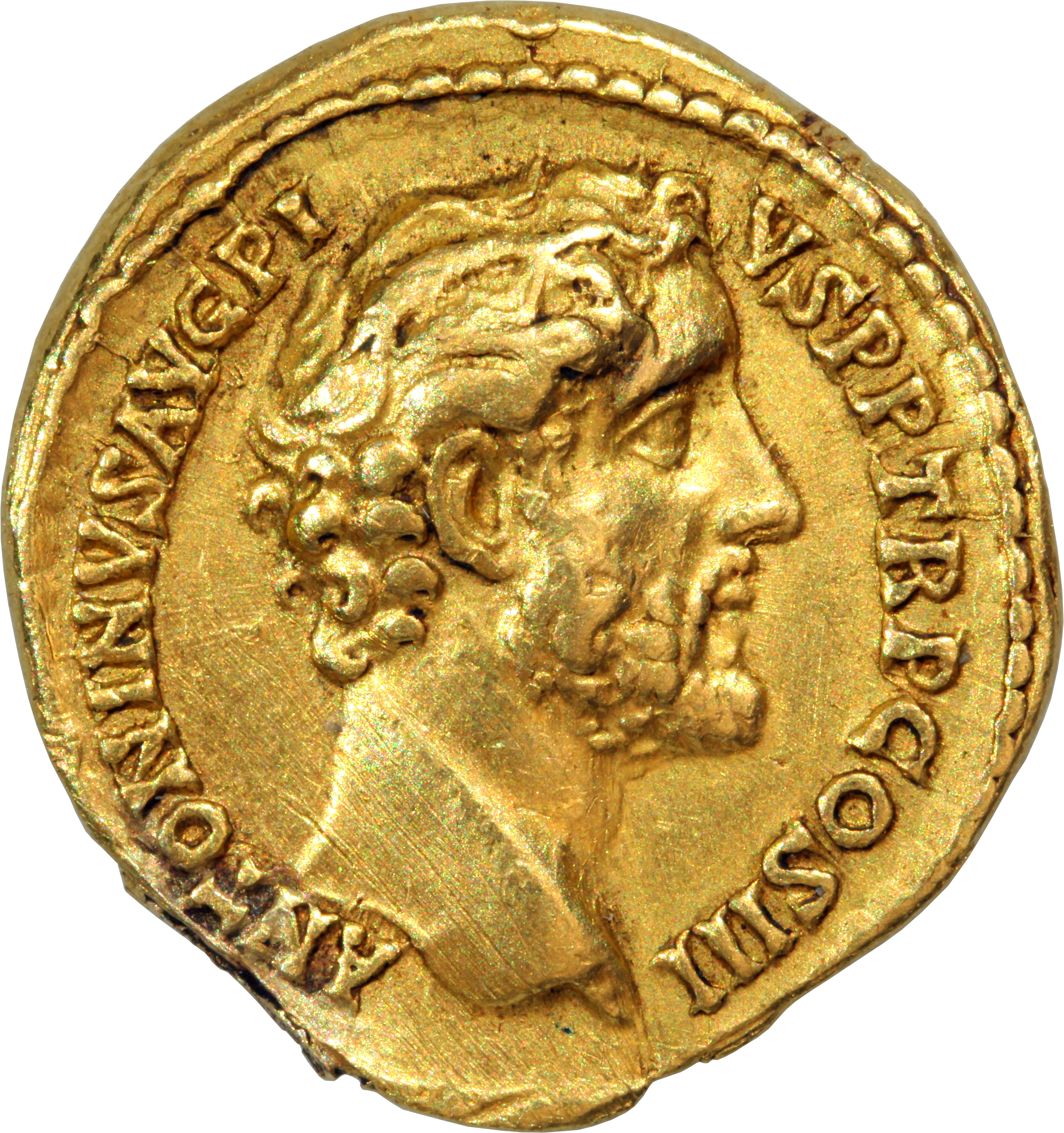 RIC III Antoninus Pius 108A Antoninus Pius obverse, Head of Antoninus Pius, bare, right