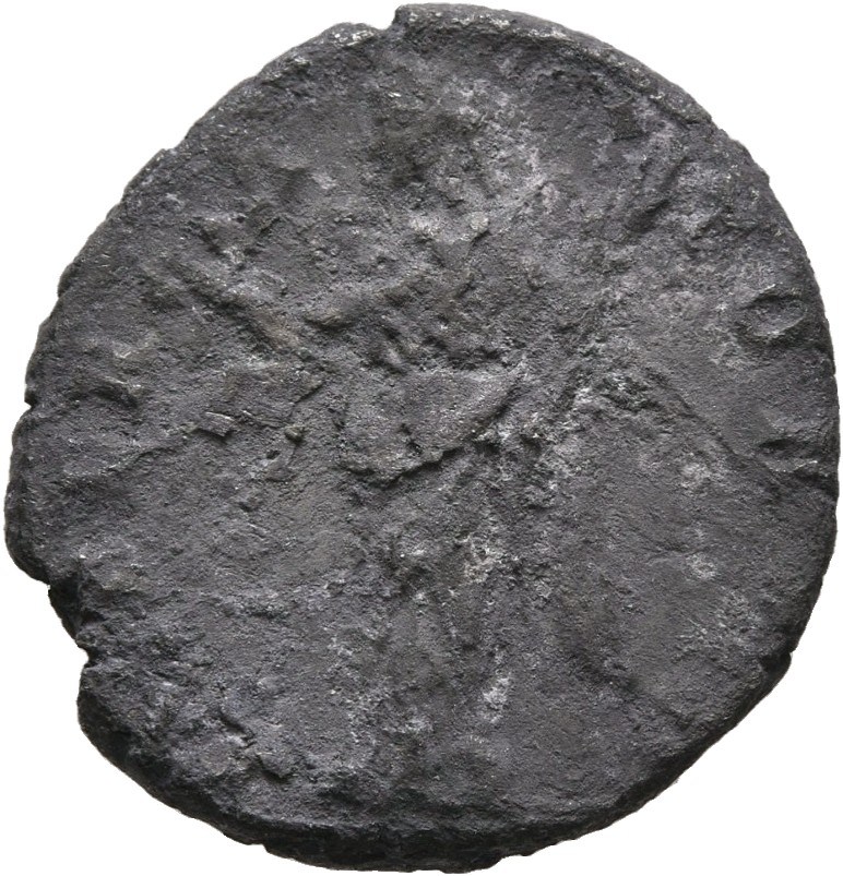 Antoninus Pius reverse — Victory, winged, draped, standing left, holding wreath in extended right hand and palm in left