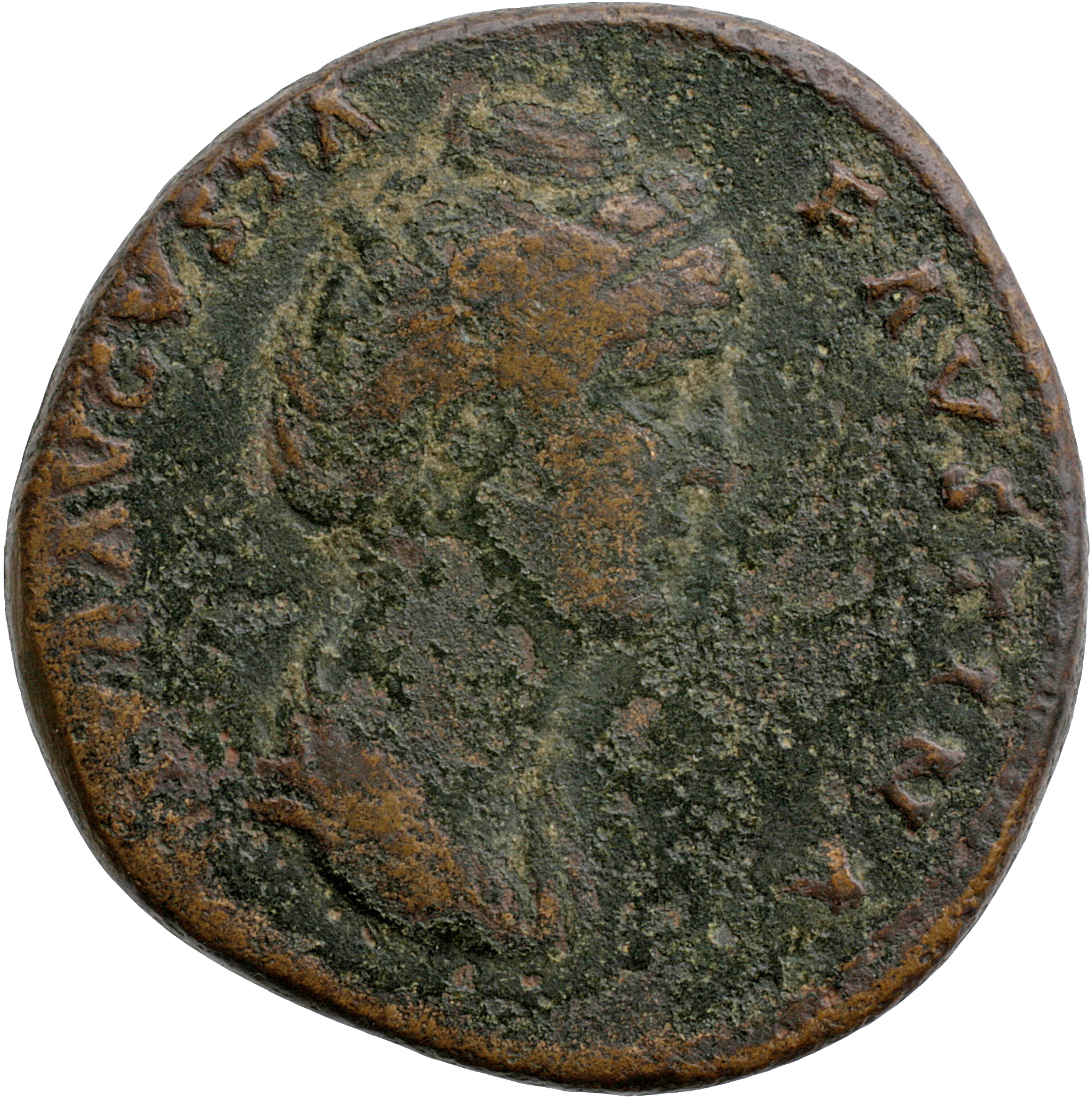 RIC III Antoninus Pius 1139 Antoninus Pius obverse, Bust of Faustina the Elder, draped, right, hair elaborately waved and ...