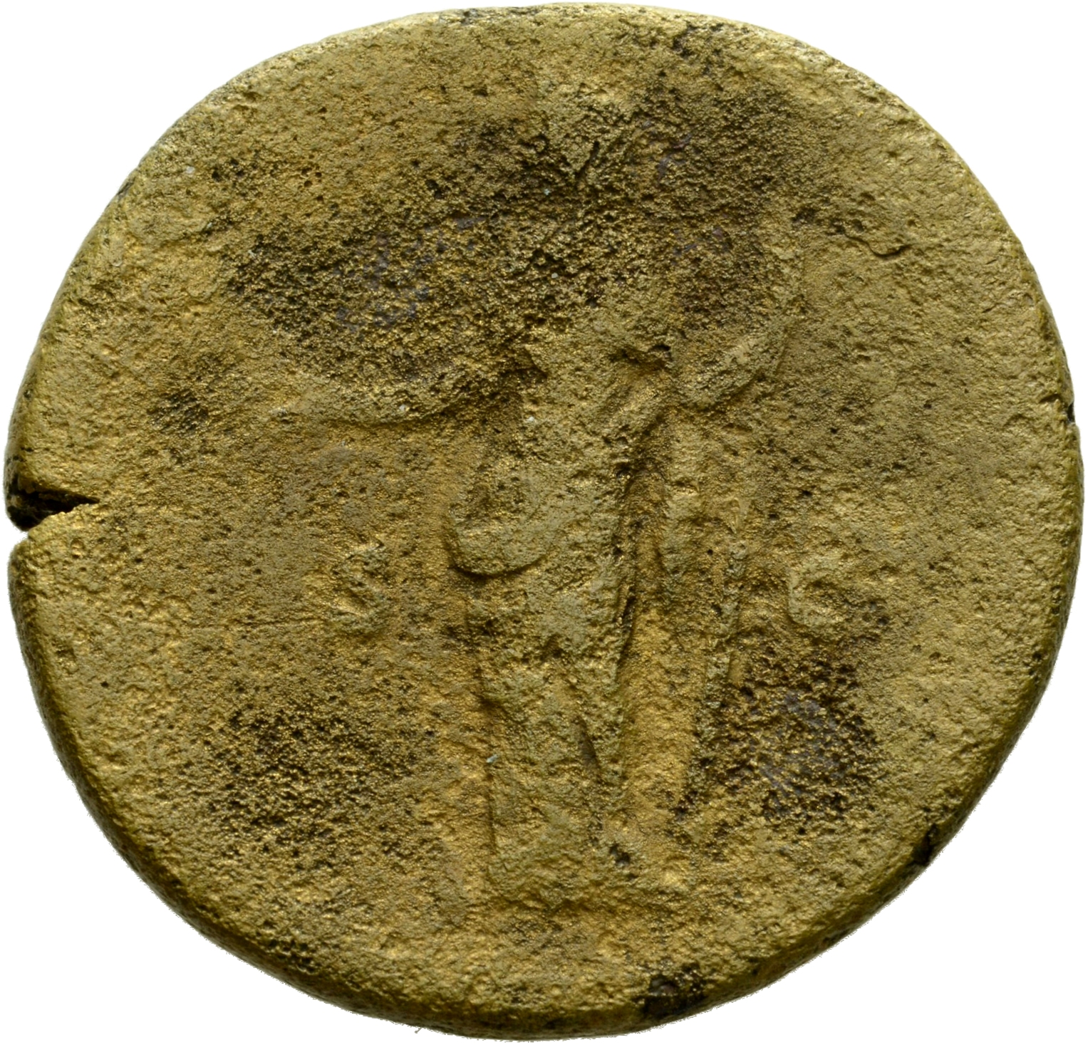 Antoninus Pius reverse — Juno, diademed, veiled, standing left, holding patera and sceptre