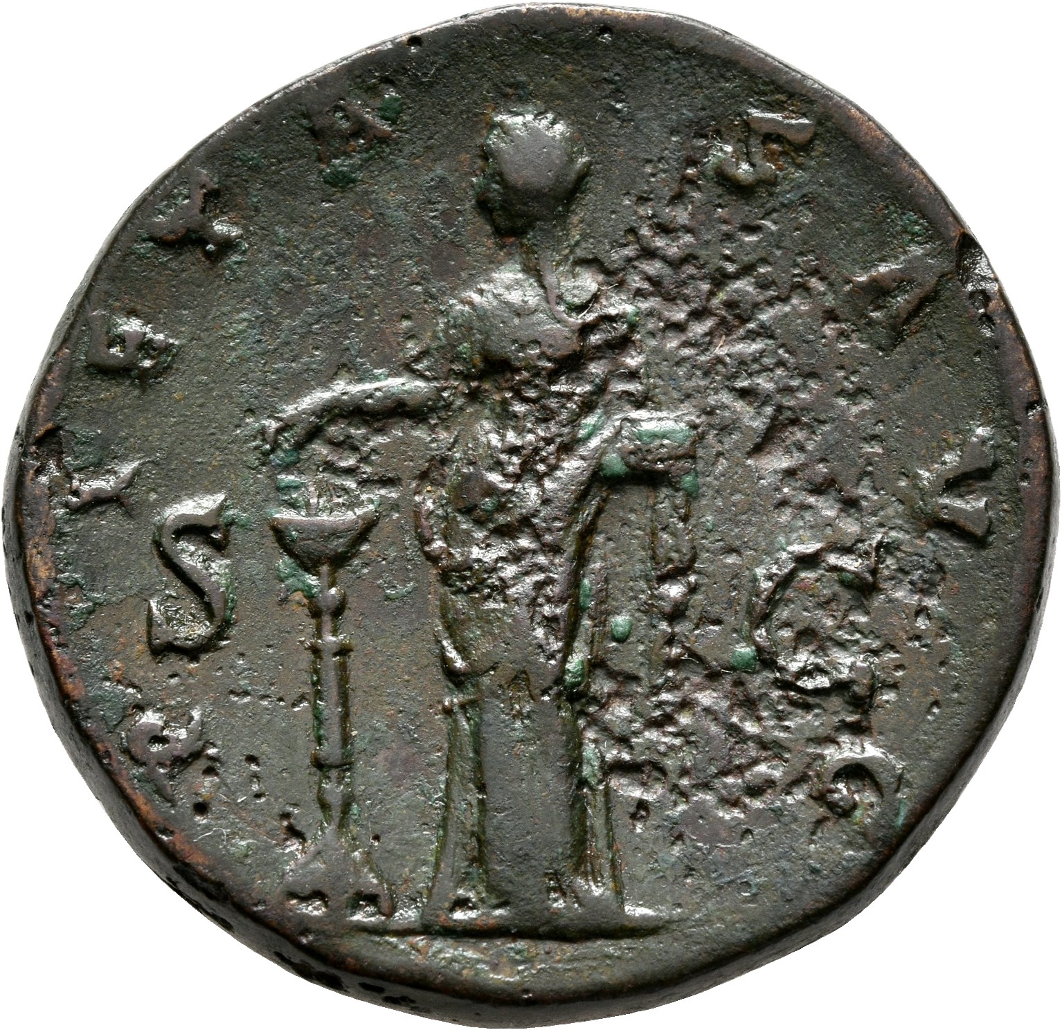 RIC III Antoninus Pius 1146Ab Antoninus Pius reverse, Pietas, veiled, draped, standing, left, dropping incense out of righ...
