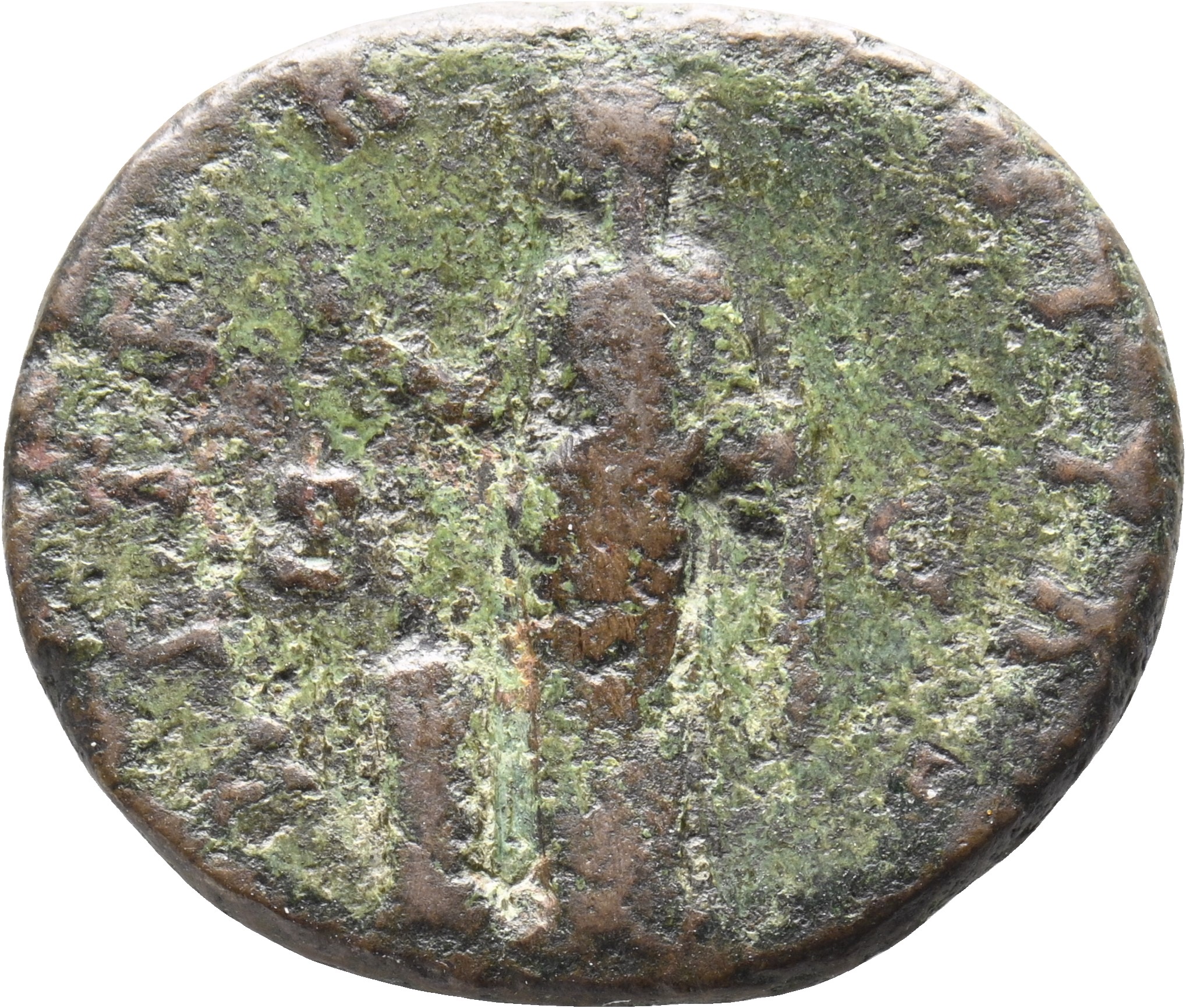 RIC III Antoninus Pius 1161 (as) Antoninus Pius reverse, Pietas, standing left, riasing right hand and holding box of incense