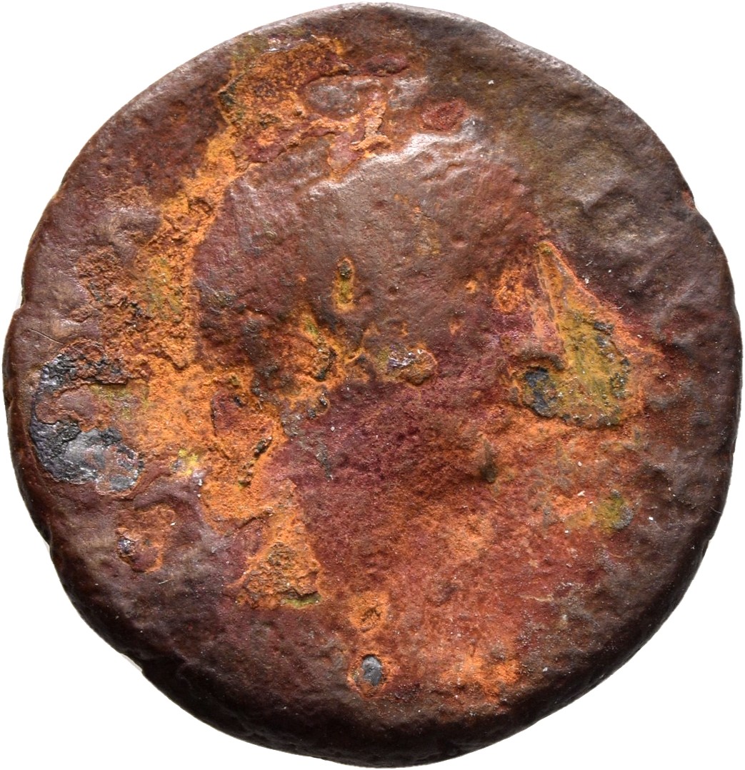 RIC III Antoninus Pius 1170 (as) Antoninus Pius obverse, Bust of Faustina the Elder, draped, right, hair elaborately waved...