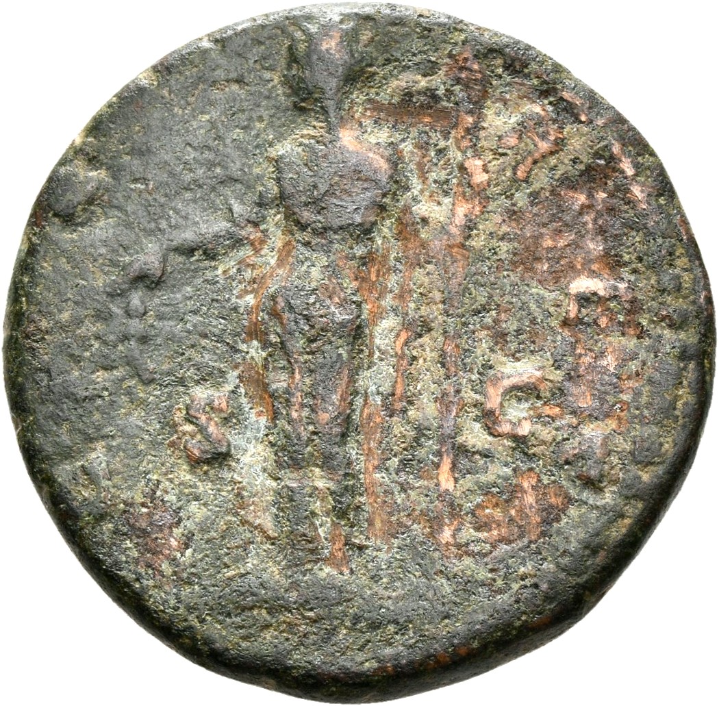 RIC III Antoninus Pius 1185 (as) Antoninus Pius reverse, Ceres, standing left, holding corn-ears and torch