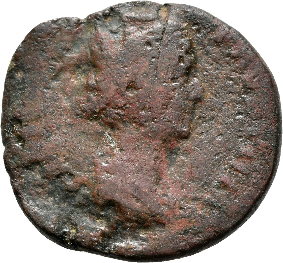 RIC III Antoninus Pius 1190 (as) Antoninus Pius obverse, Bust of Faustina the Elder, draped, right, hair elaborately waved...