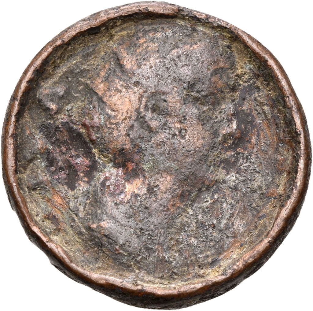 RIC III Antoninus Pius 1190 (as) Antoninus Pius obverse, Bust of Faustina the Elder, draped, right, hair elaborately waved...