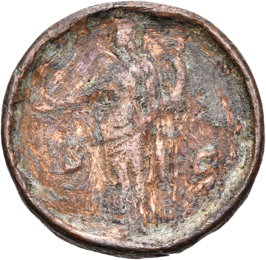 RIC III Antoninus Pius 1190 (as) Antoninus Pius reverse, Juno, diademed, veiled, draped, standing left, holding patera in ...
