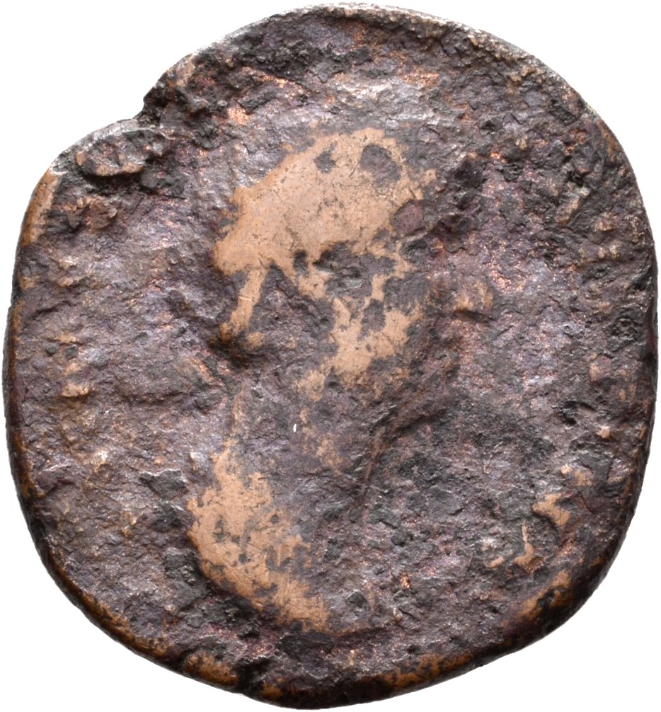 RIC III Antoninus Pius 1191Aa (as) Antoninus Pius obverse, Bust of Faustina the Elder, draped, right, hair elaborately wav...