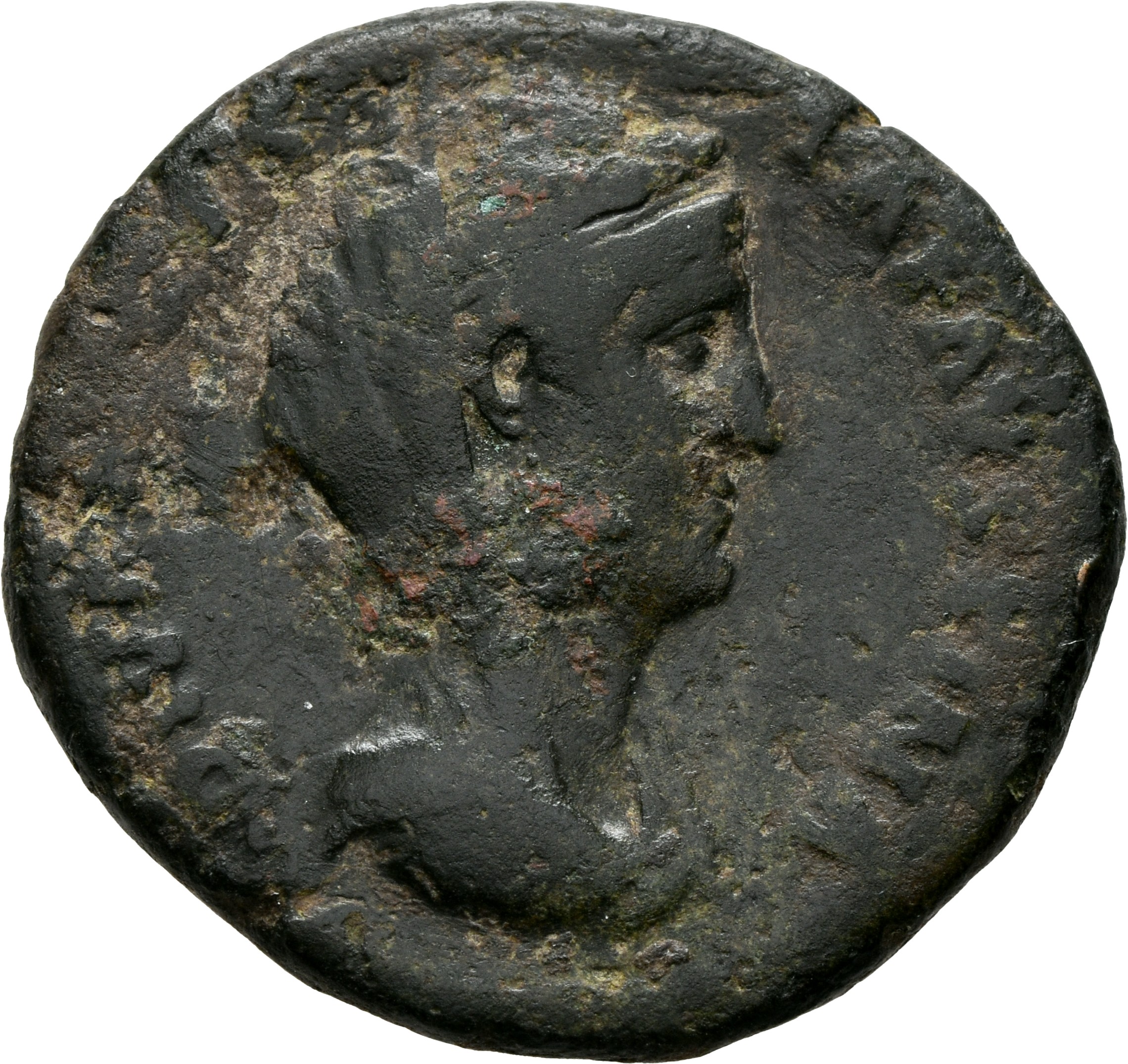 RIC III Antoninus Pius 1192Ab (dupondius) Antoninus Pius obverse, Bust of Faustina the Elder, veiled, right