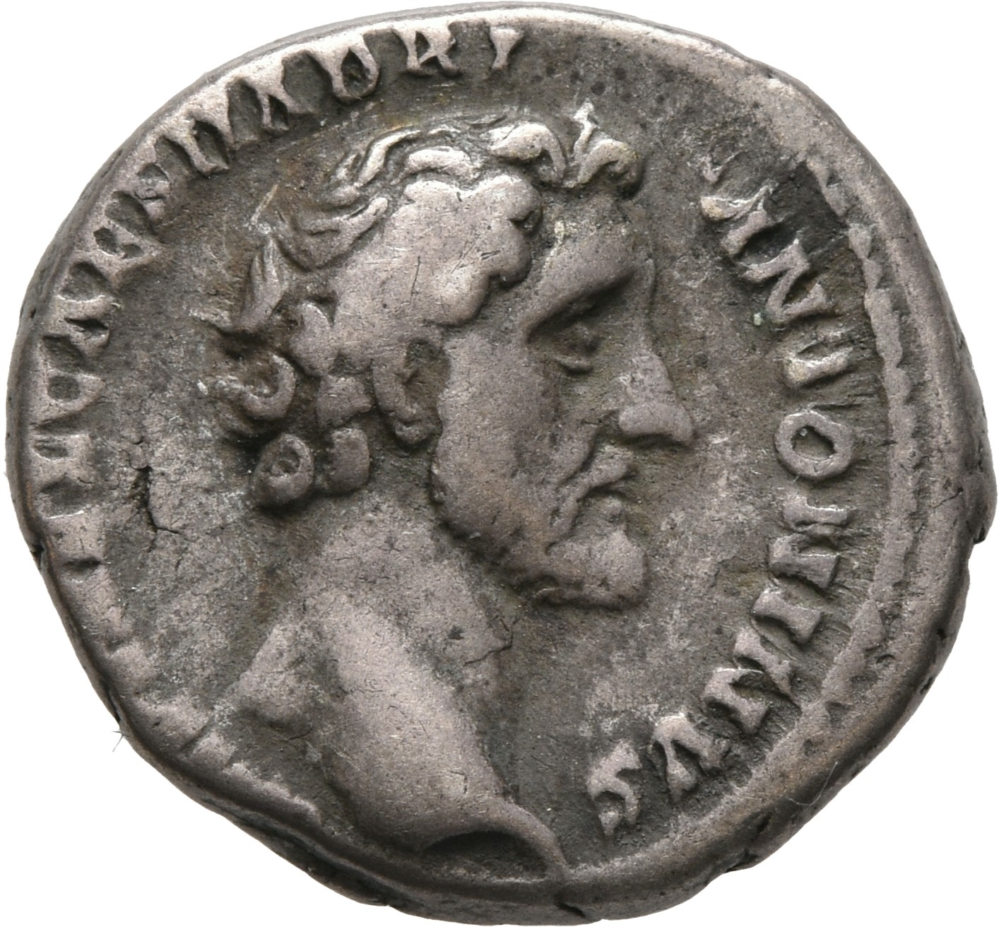RIC III Antoninus Pius 11a Antoninus Pius obverse, Head of Antoninus Pius, bare, right