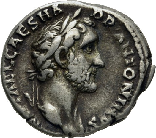 RIC III Antoninus Pius 11c Antoninus Pius obverse, Head of Antoninus Pius, laureate, right