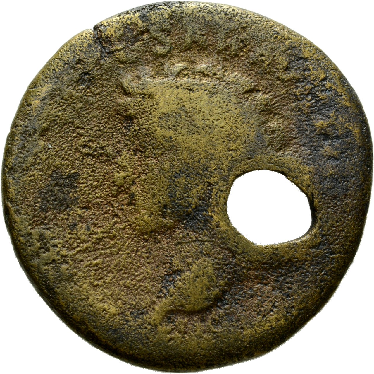 RIC III Antoninus Pius 1220A Antoninus Pius reverse, Head of Marcus Aurelius, bare, left