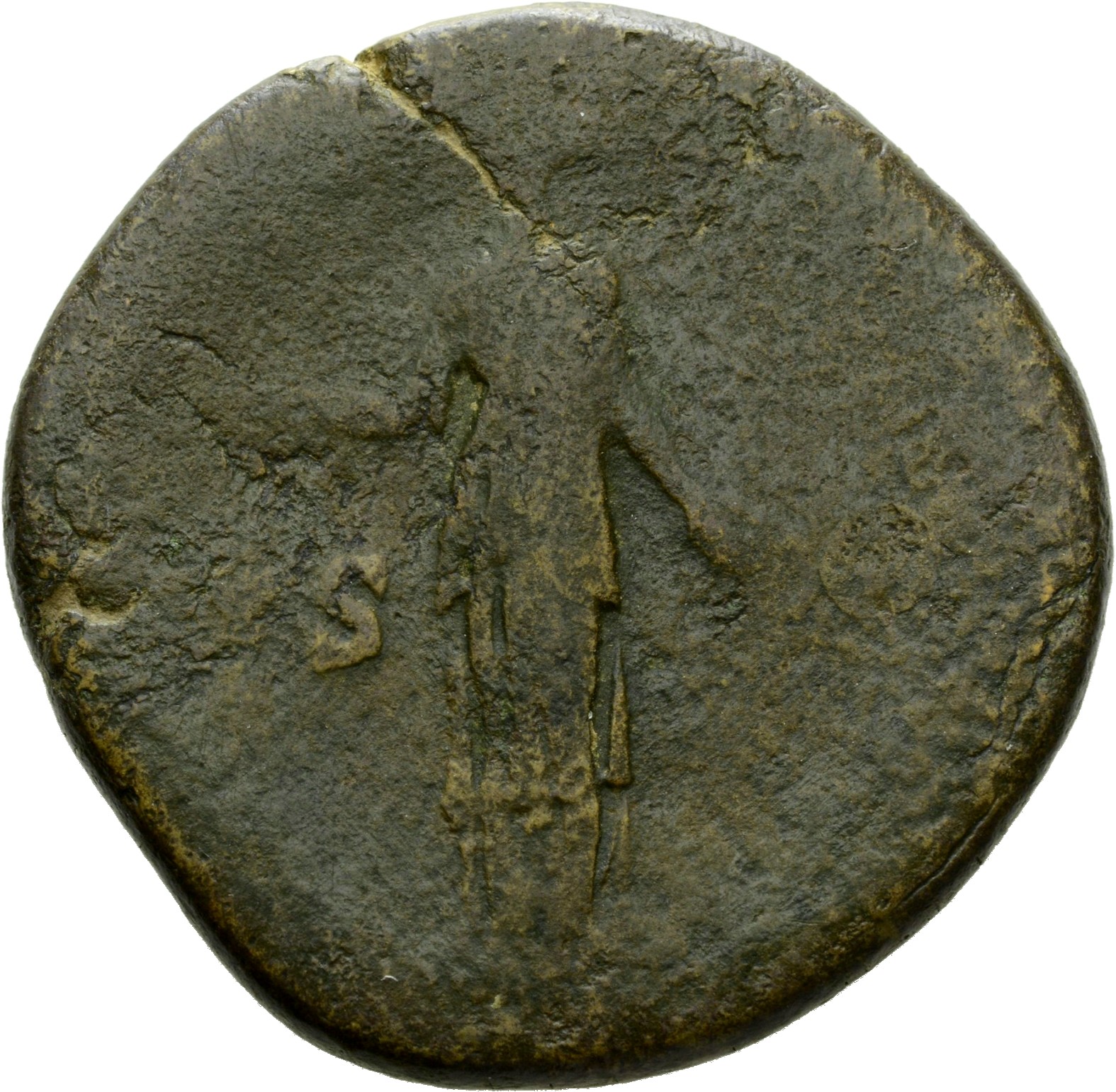 RIC III Antoninus Pius 1232C Antoninus Pius reverse, Juventas, in long robe, standing left, throwing grain of incense on c...