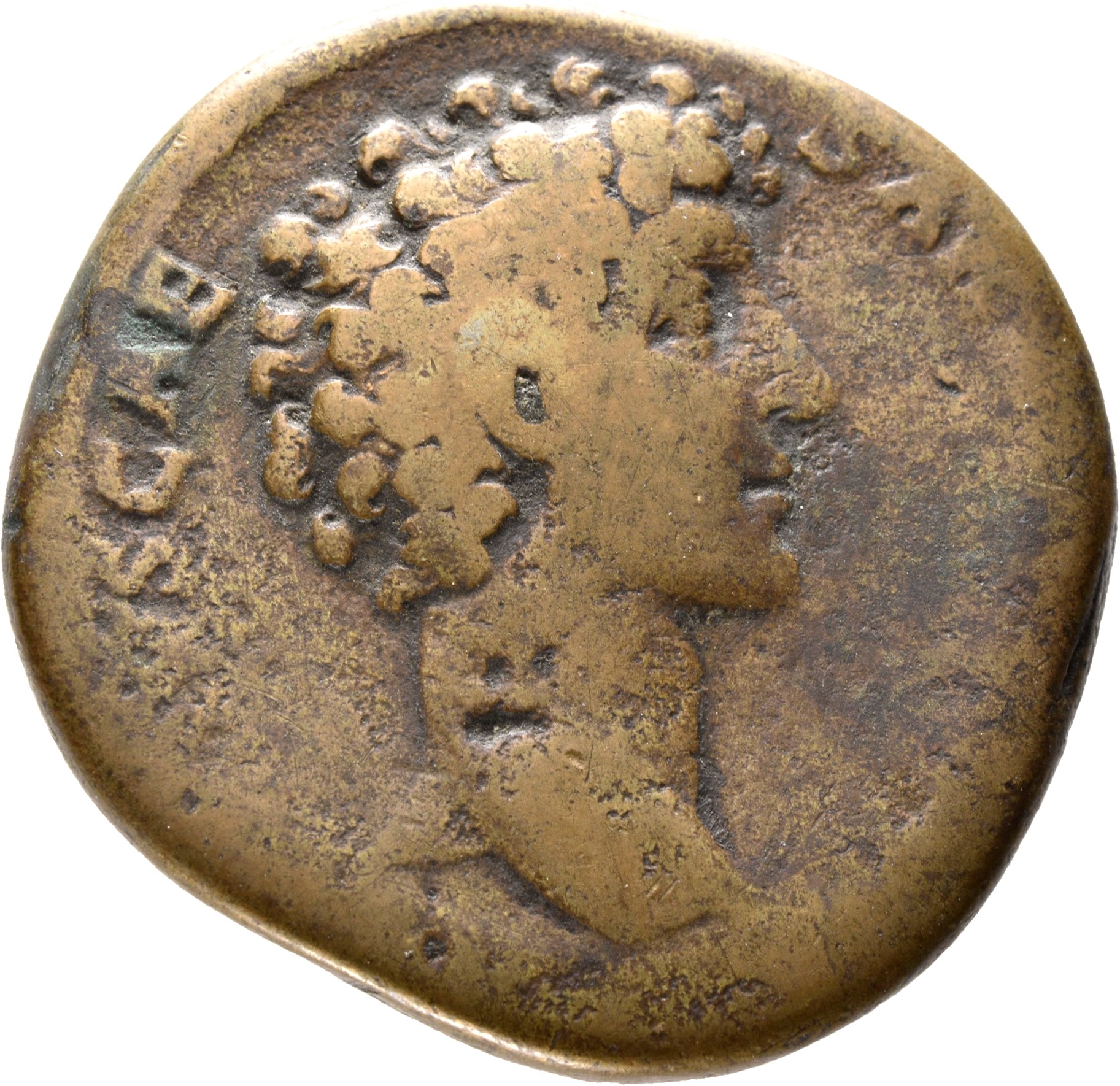 RIC III Antoninus Pius 1234A Antoninus Pius obverse, Head of Marcus Aurelius, bare, right