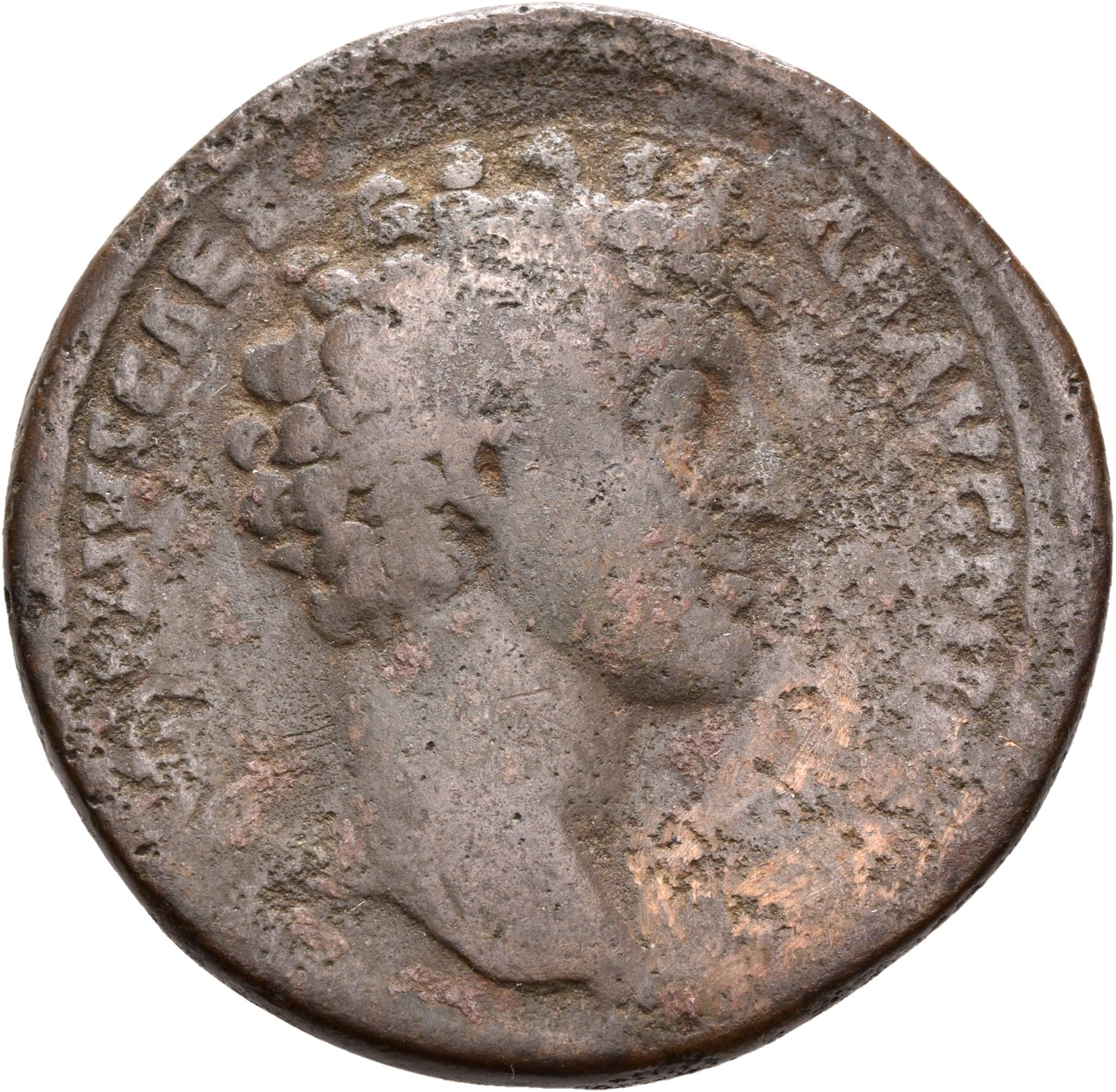 RIC III Antoninus Pius 1234A Antoninus Pius obverse, Head of Marcus Aurelius, bare, right