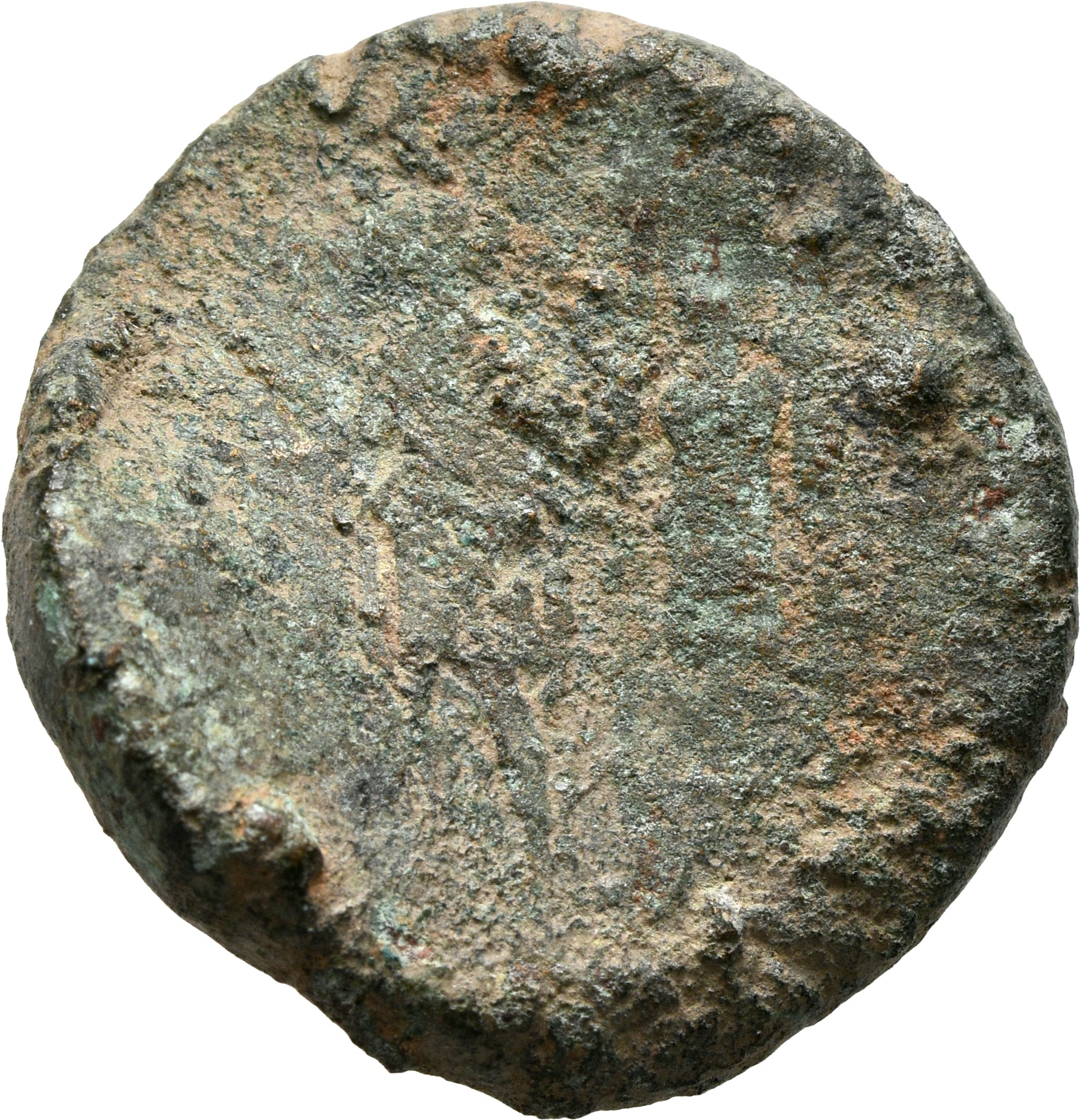 RIC III Antoninus Pius 1239 (dupondius) Antoninus Pius reverse, Juventas, in military dress, standing, left, holding branc...
