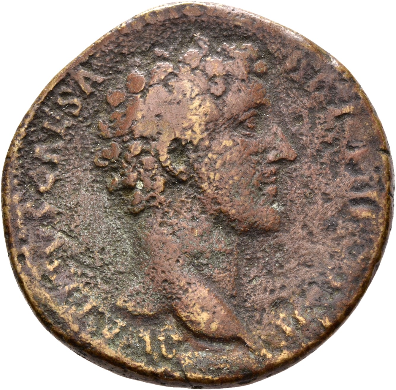 RIC III Antoninus Pius 1242A Antoninus Pius obverse, Head of Marcus Aurelius, bare, right