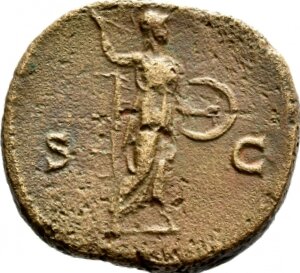 RIC III Antoninus Pius 1243A Antoninus Pius reverse, Minerva, helmeted, draped, wearing cloak with aegis, advancing right,...