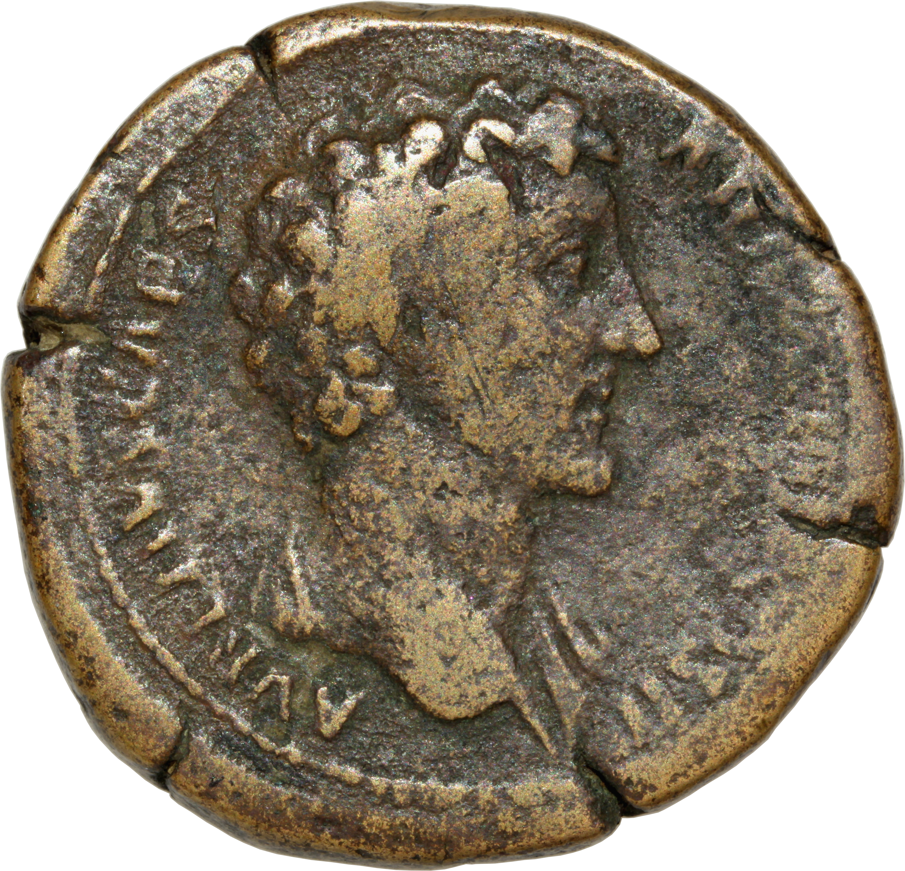 RIC III Antoninus Pius 1243B Antoninus Pius obverse, Bust of Marcus Aurelius, bare-headed, draped, right